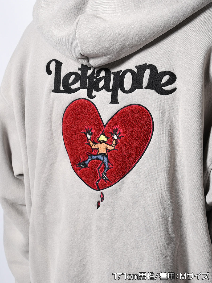 HEART ZIP PARKA -IVORY-