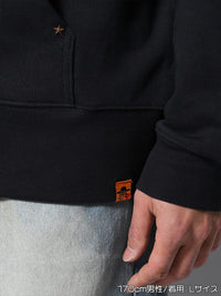 LEOPARD ZIP PARKA -NAVY-