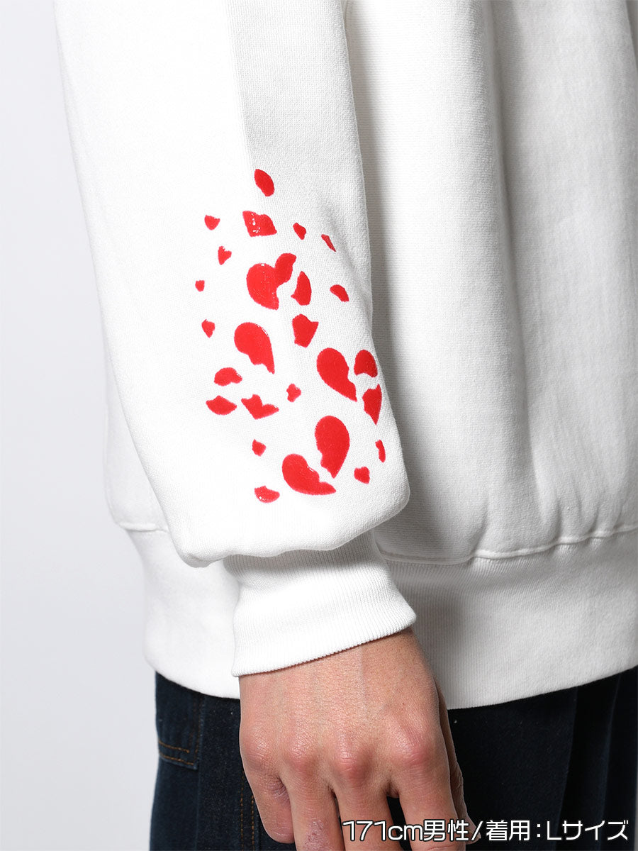 BROKEN HEART SWEAT -WHITE-