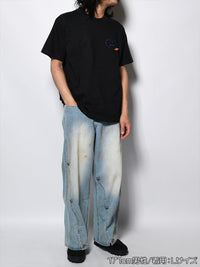 HEART POCKET TEE -BLACK-