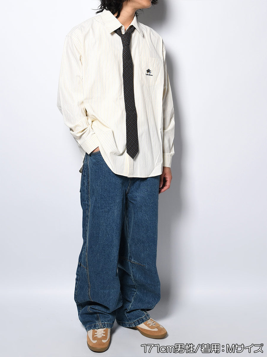 TIE L/S SHIRT -LIGHT YELLOW-