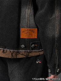 RAW WAVE DENIM JKT -BLACK-