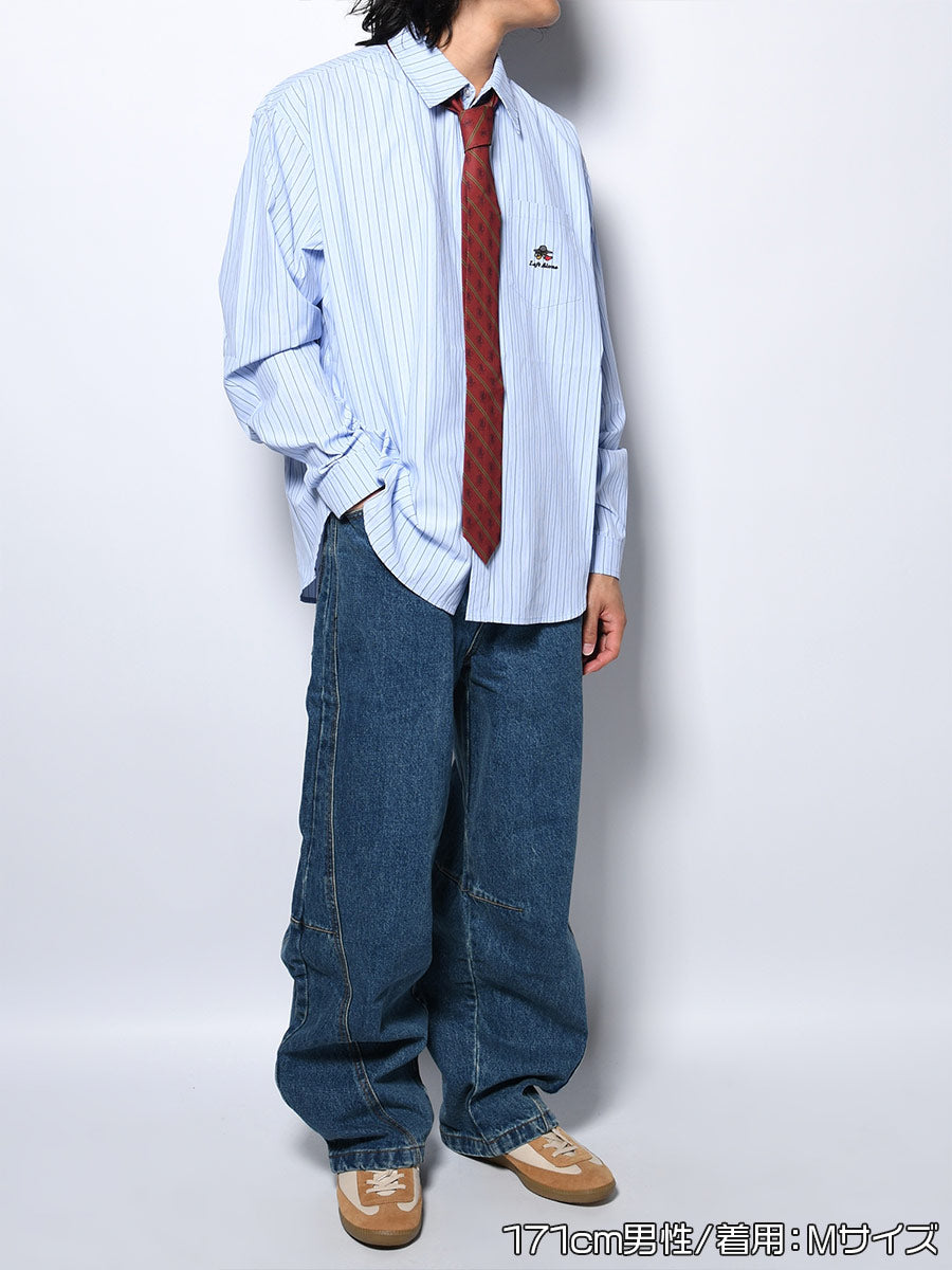 TIE L/S SHIRT -BLUE-