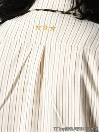 KNIT TIE LS SHIRT -STRIPE(IVORY)-