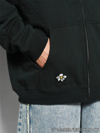 FLOWER ZIP PARKA -GREEN-