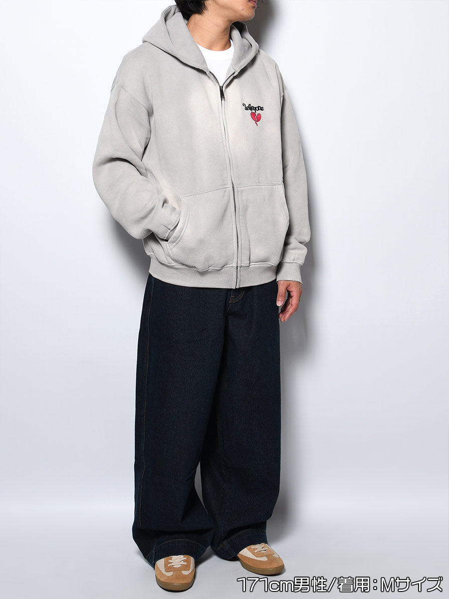 HEART ZIP PARKA -IVORY-