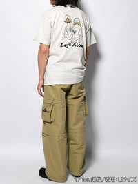 FLOWER BEHIND SS TEE -OATMEAL-