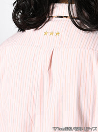 KNIT TIE LS SHIRT -STRIPE2(PINK)-