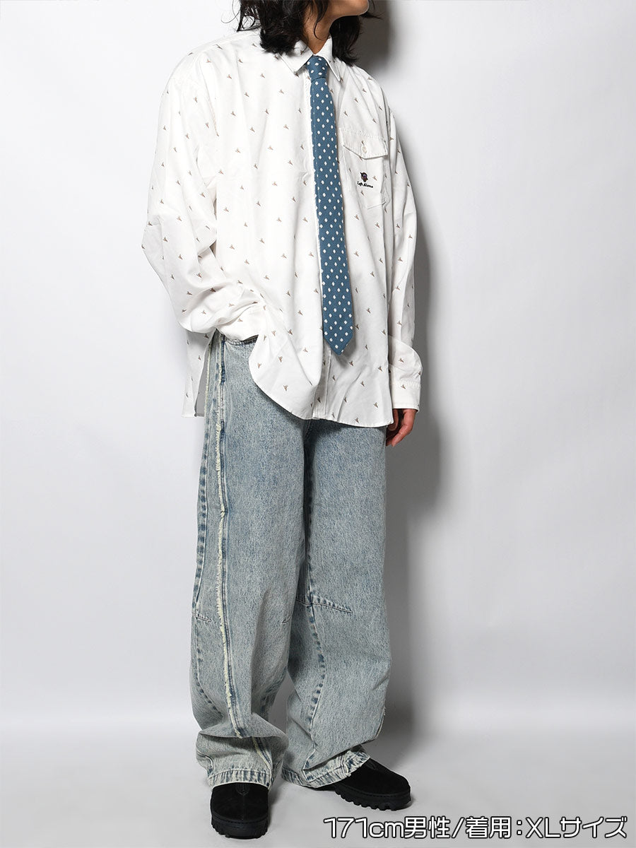 KNIT TIE LS SHIRT -PATTERN-