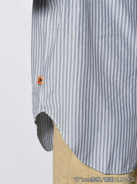 TIE STRIPE LS SHIRT -NAVY-