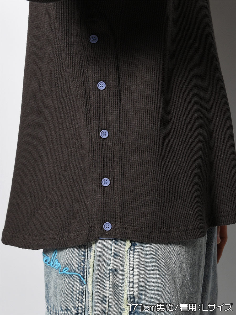 THERMAL RINGER LS TEE -CHARCOAL-