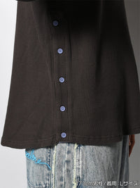 THERMAL RINGER LS TEE -CHARCOAL-