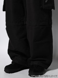 CARGO PANTS -BLACK-