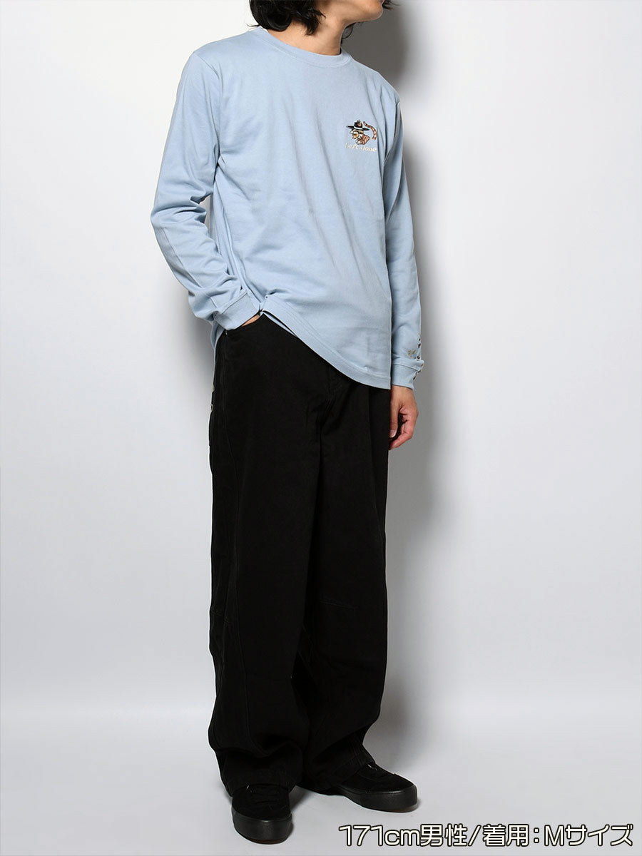 ICON CAT L/S TEE -LIGHT BLUE-