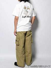 FLOWER BEHIND SS TEE -WHITE-