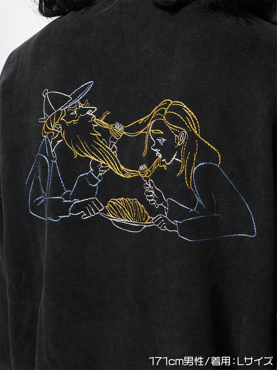 STAND ZIP SWEAT -BLACK-