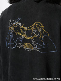 STAND ZIP SWEAT -BLACK-
