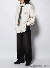 LEOPARD PAINT PANTS -BLACK-