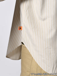 TIE STRIPE LS SHIRT -BEIGE-