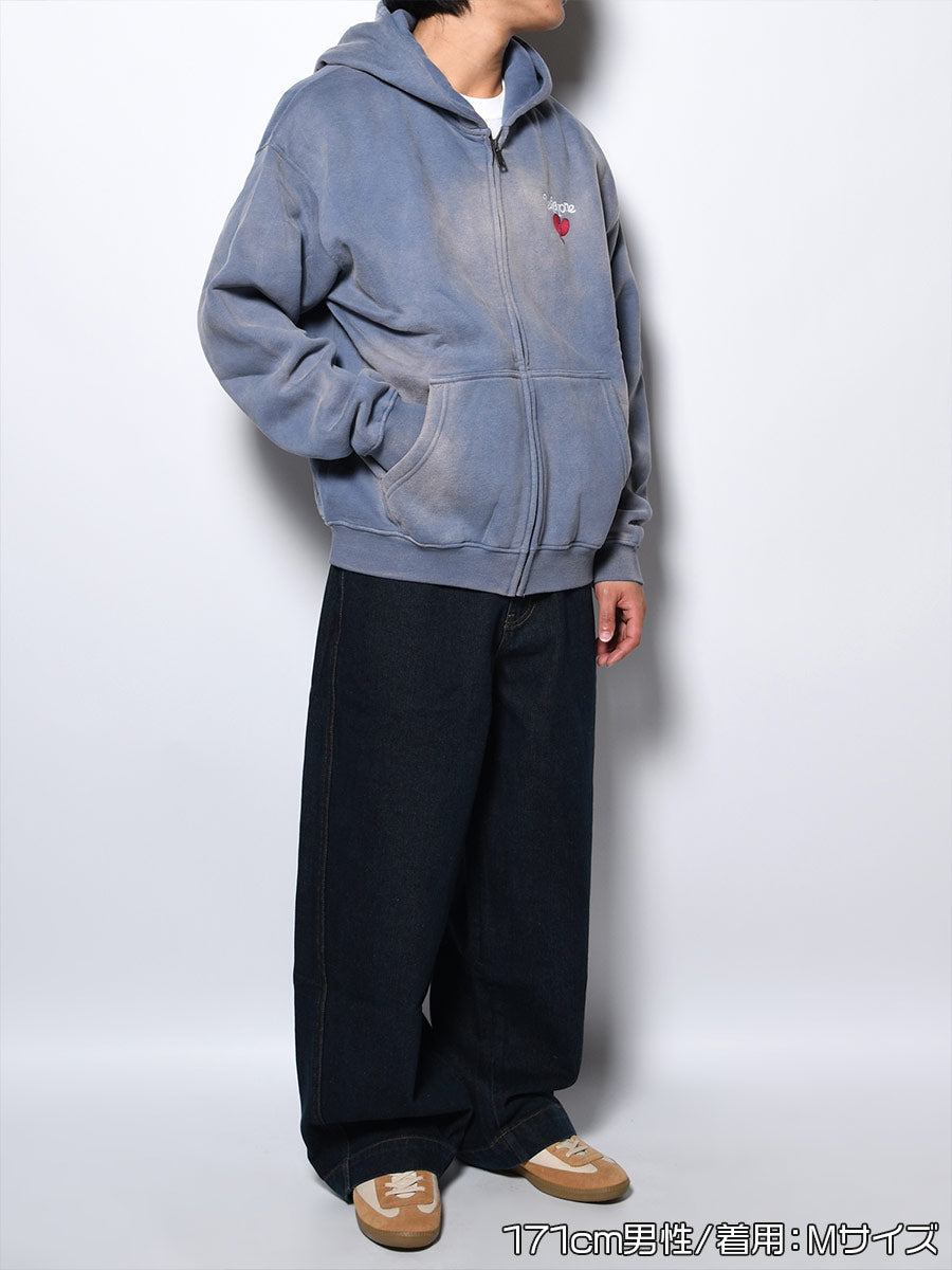 HEART ZIP PARKA -BLUE-