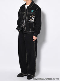 DENIM PANTS -BLACK-