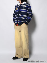 LEOPARD PAINT PANTS -BEIGE-