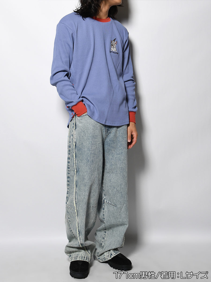 THERMAL RINGER LS TEE -BLUE-