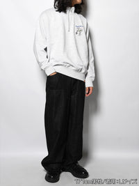 HALF ZIP SWEAT -ASH-