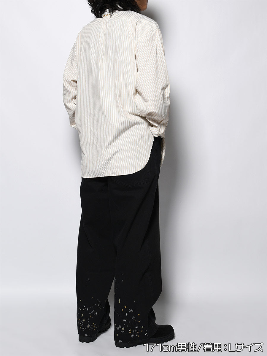 LEOPARD PAINT PANTS -BLACK-