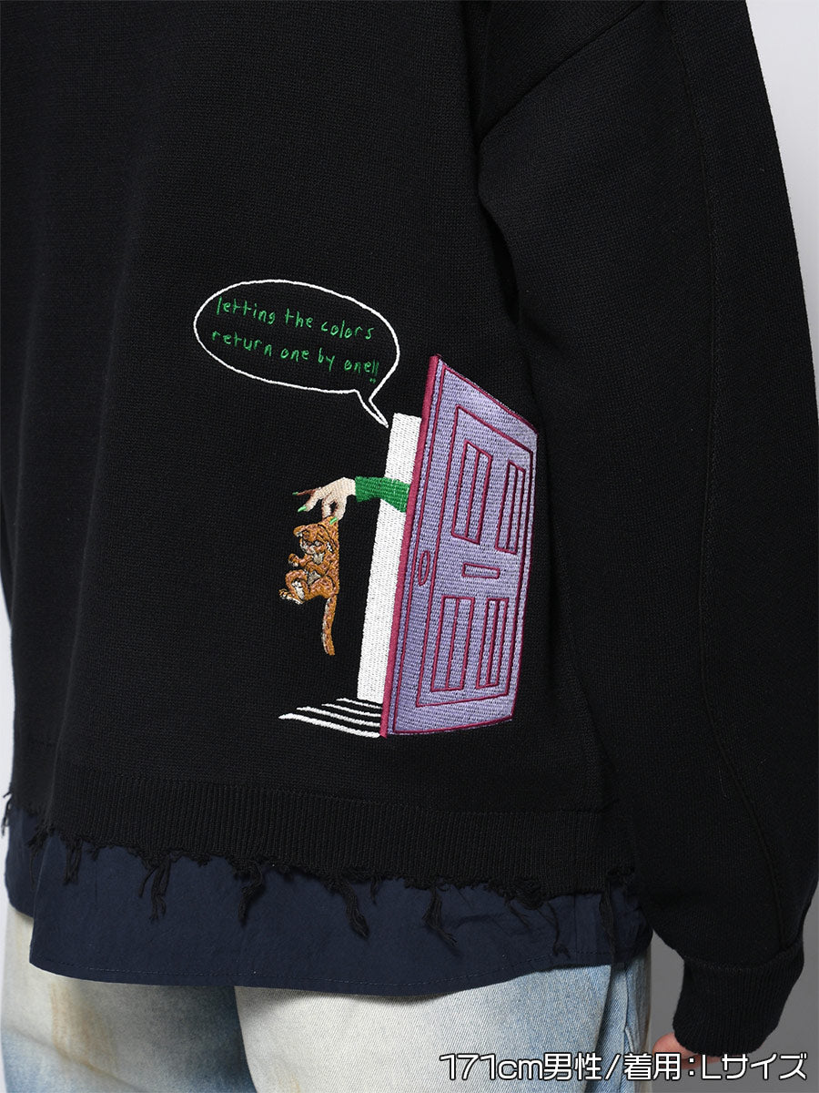 CREW KNIT -BLACK-
