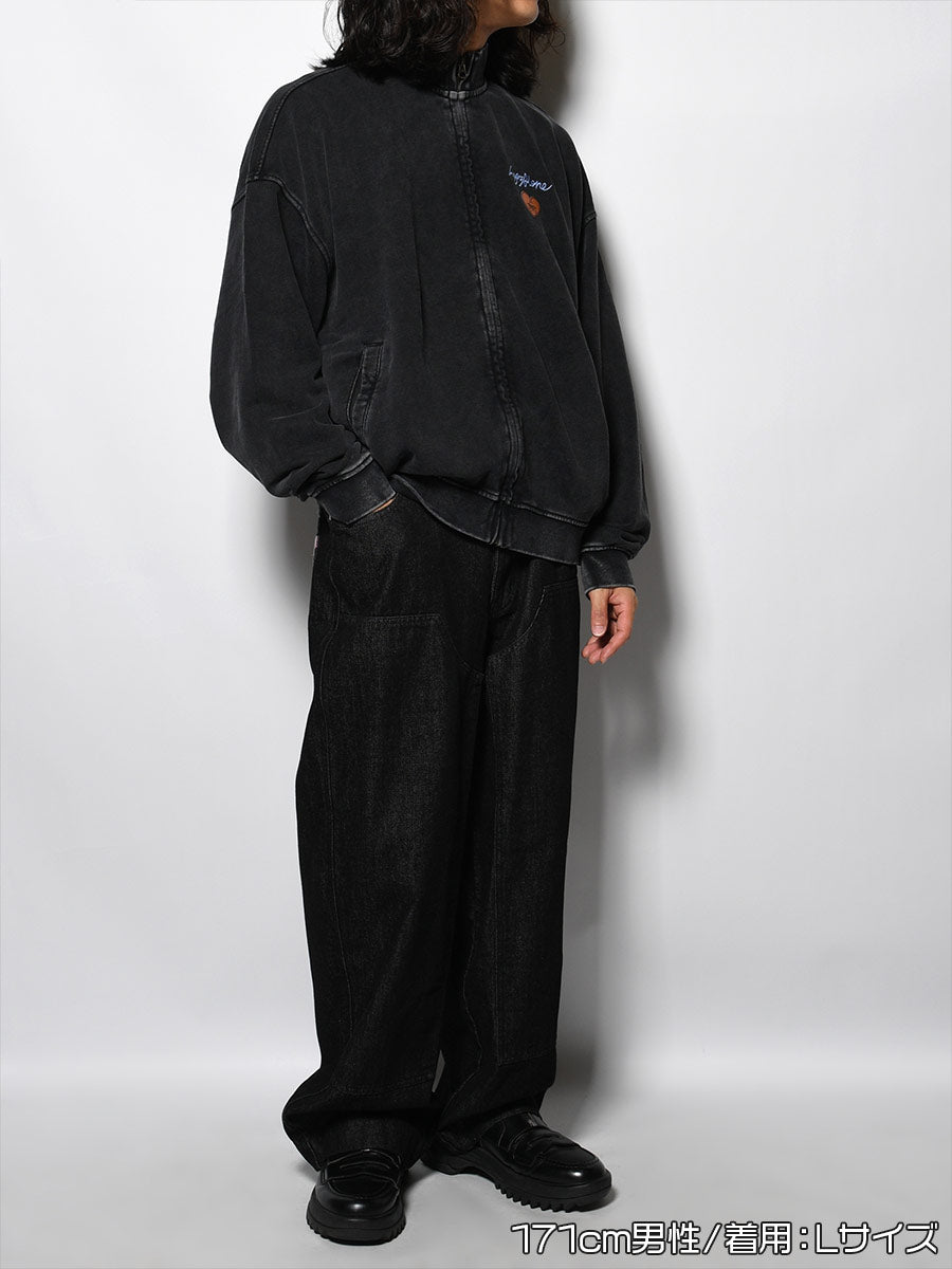 STAND ZIP SWEAT -BLACK-