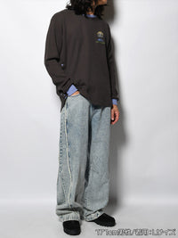 THERMAL RINGER LS TEE -CHARCOAL-