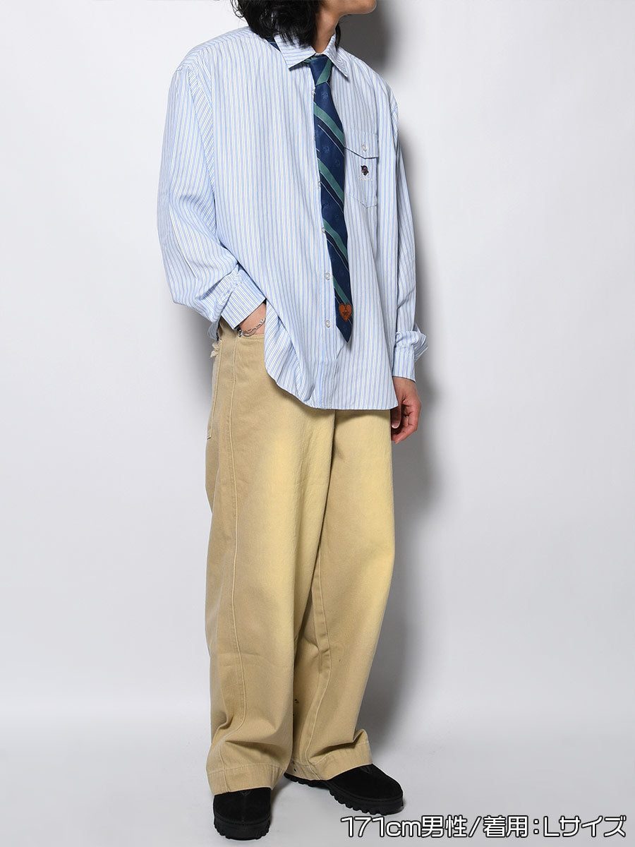 TIE STRIPE LS SHIRT -LIGHT BLUE-