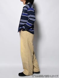 LEOPARD PAINT PANTS -BEIGE-