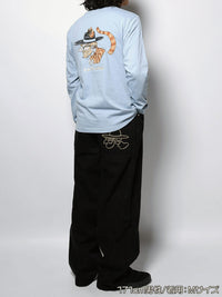 ICON CAT L/S TEE -LIGHT BLUE-