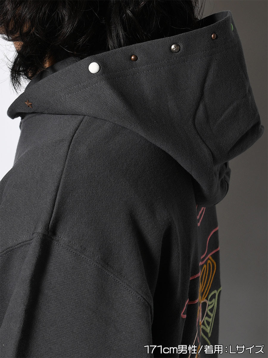 STUDS ICON ZIP PARKA -SUMI-