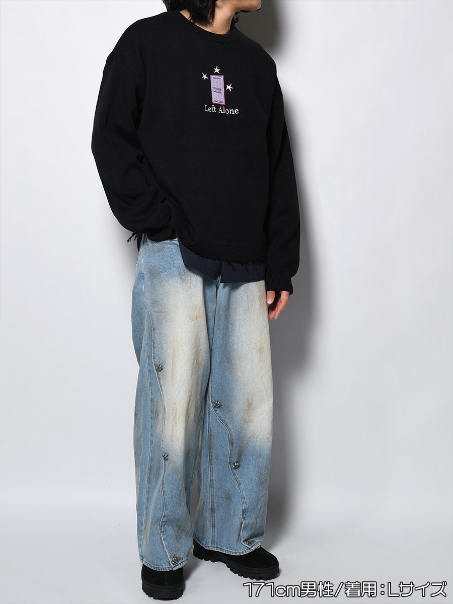 CREW KNIT -BLACK-