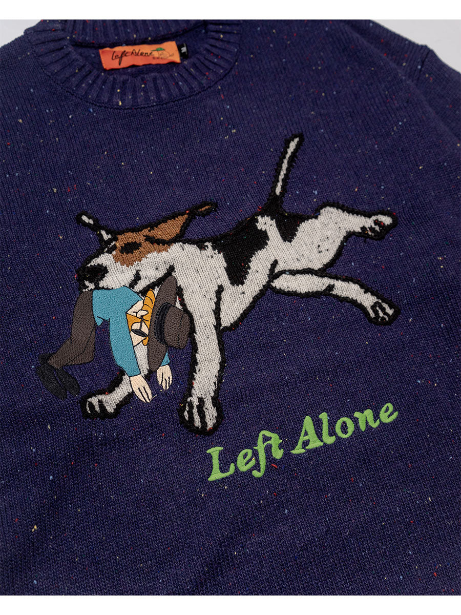 DOG KNIT -NAVY-