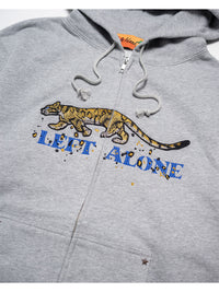LEOPARD ZIP PARKA -HEATHER GREY-