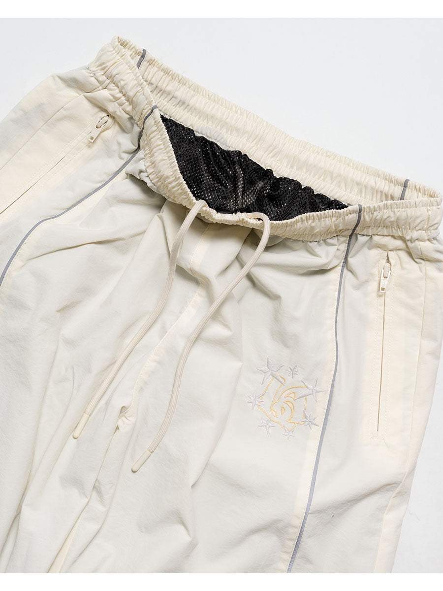 NYLON TRACK PANTS -IVORY-