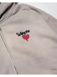 HEART ZIP PARKA -IVORY-