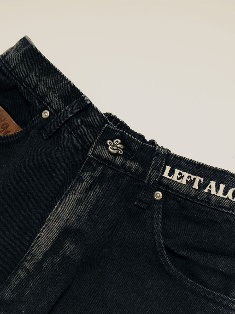 DENIM PANTS -BLACK-