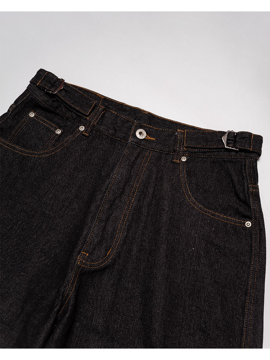 ONE WASH DENIM PANTS -BLACK-