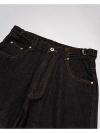 ONE WASH DENIM PANTS -BLACK-