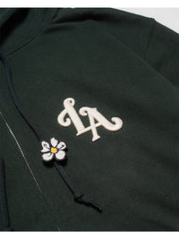FLOWER ZIP PARKA -GREEN-