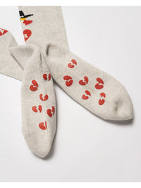 HEART SOCKS -GREY-
