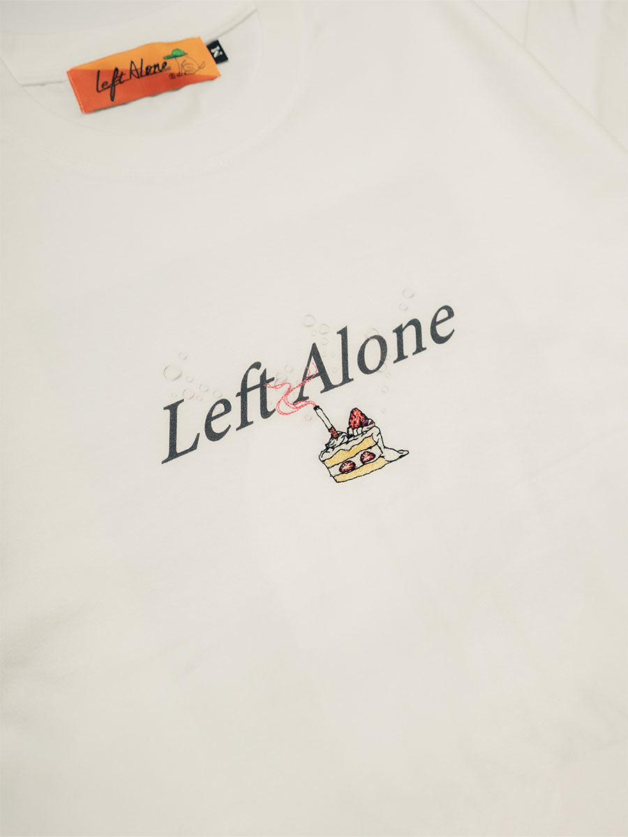SMOKING CAKE S/S TEE -WHITE-