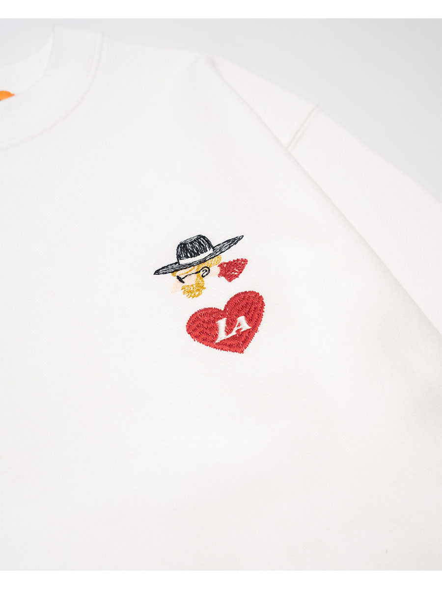 BROKEN HEART SWEAT -WHITE-