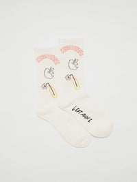 DRAWN SOX -OFF WHITE-