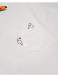 GHOST POCKET TEE -WHITE-